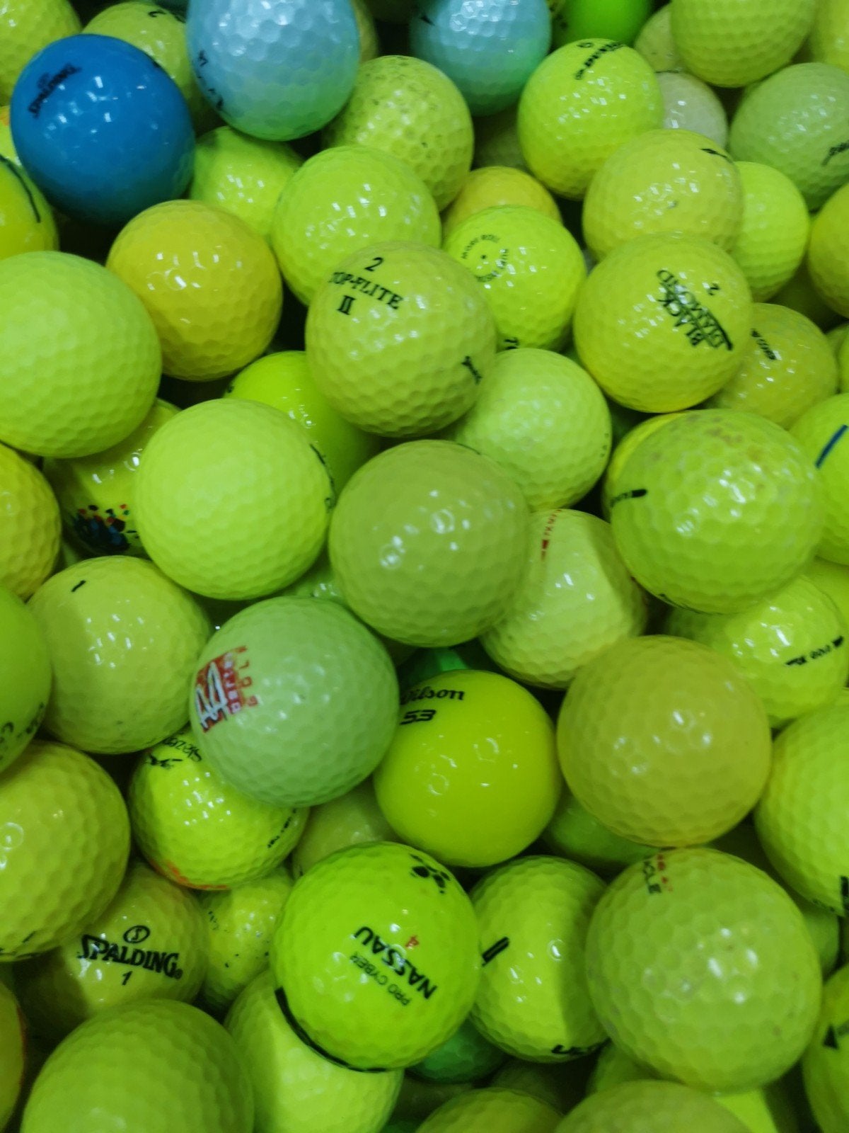 gele golfballen mix 100 stuks, Sport en Fitness, Ophalen of Verzenden