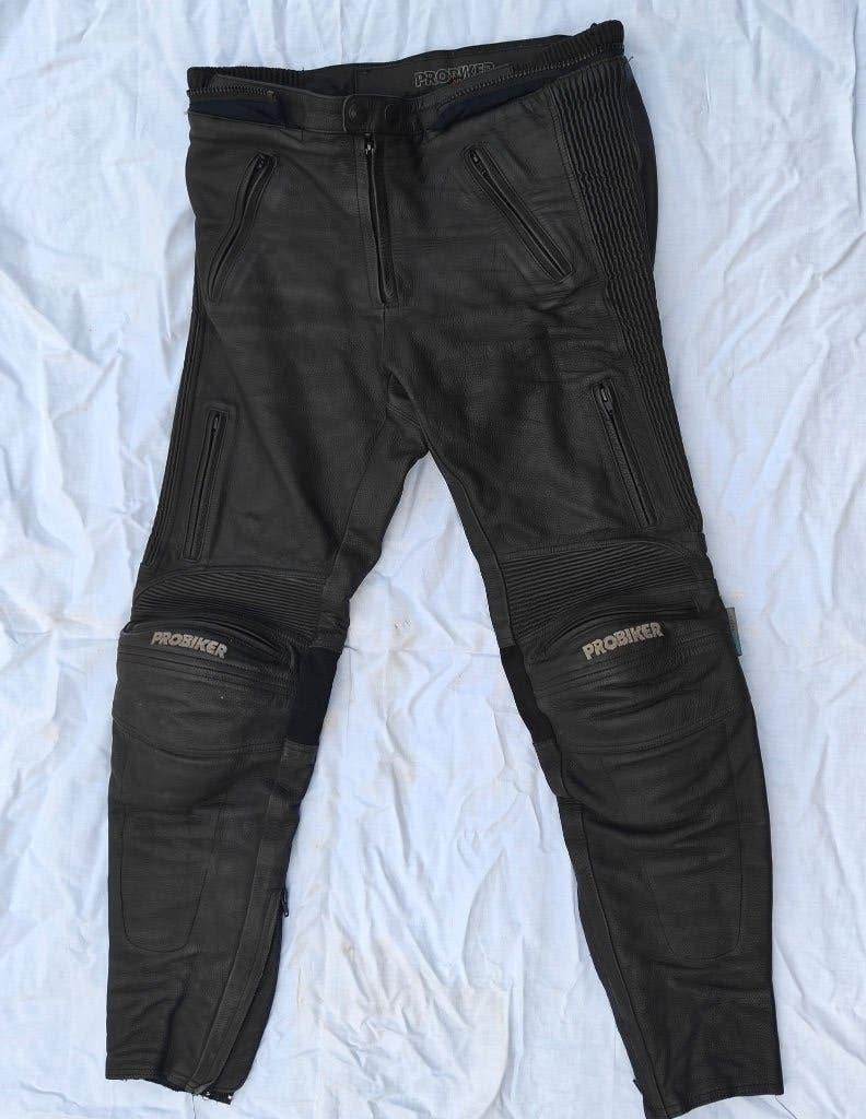 Lederen motobroek heren probiker, Ophalen, Heren