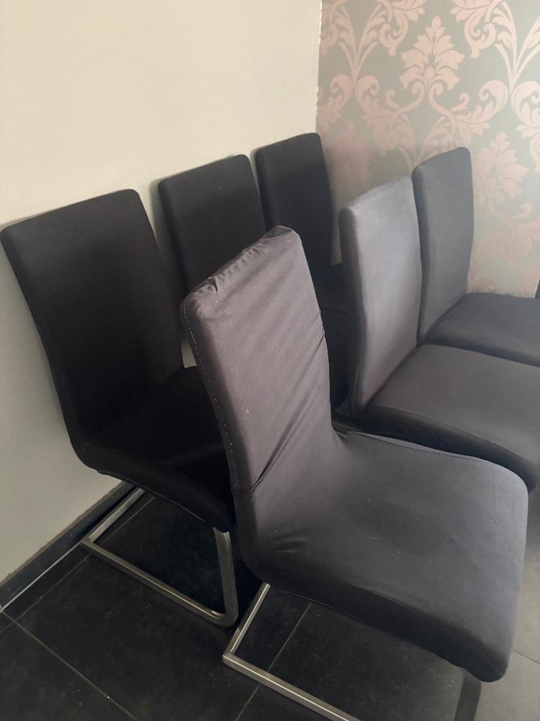 Stoelen met bijhorende hoes, Huis en Inrichting, Stoelen, Ophalen, Gebruikt