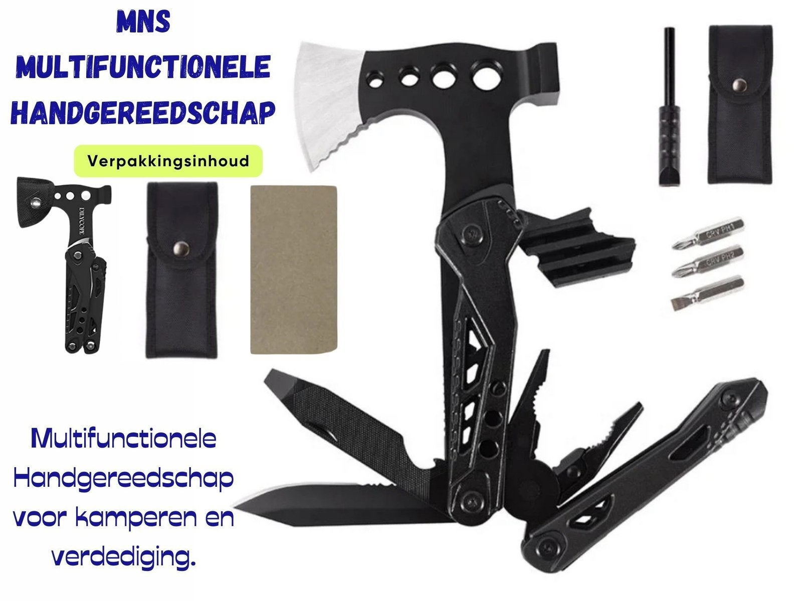 Multitoolbijl - Onmisbaar voor op de camping, Caravans en Kamperen, Ophalen of Verzenden, Nieuw