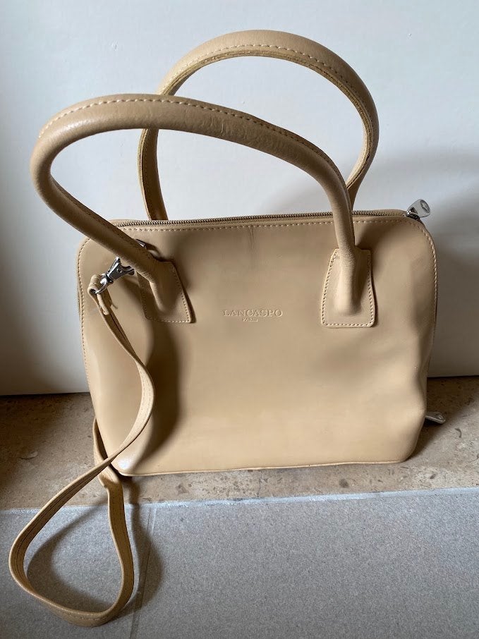 Handtas Lancaspo Paris, Handtassen en Accessoires, Ophalen of Verzenden, Beige, Handtas