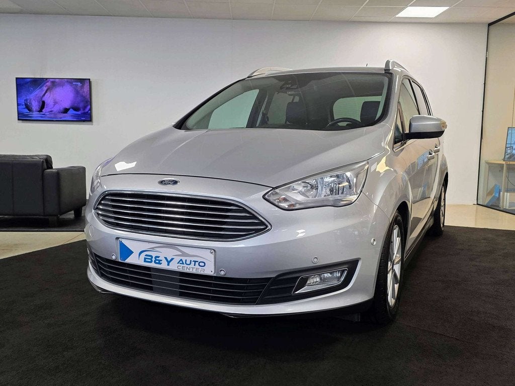 Ford Grand C-Max Grand C-Max 1.5 TDCi 7zit / Leder / Camera, Cuir, Argent ou Gris, Achat, Euro 6