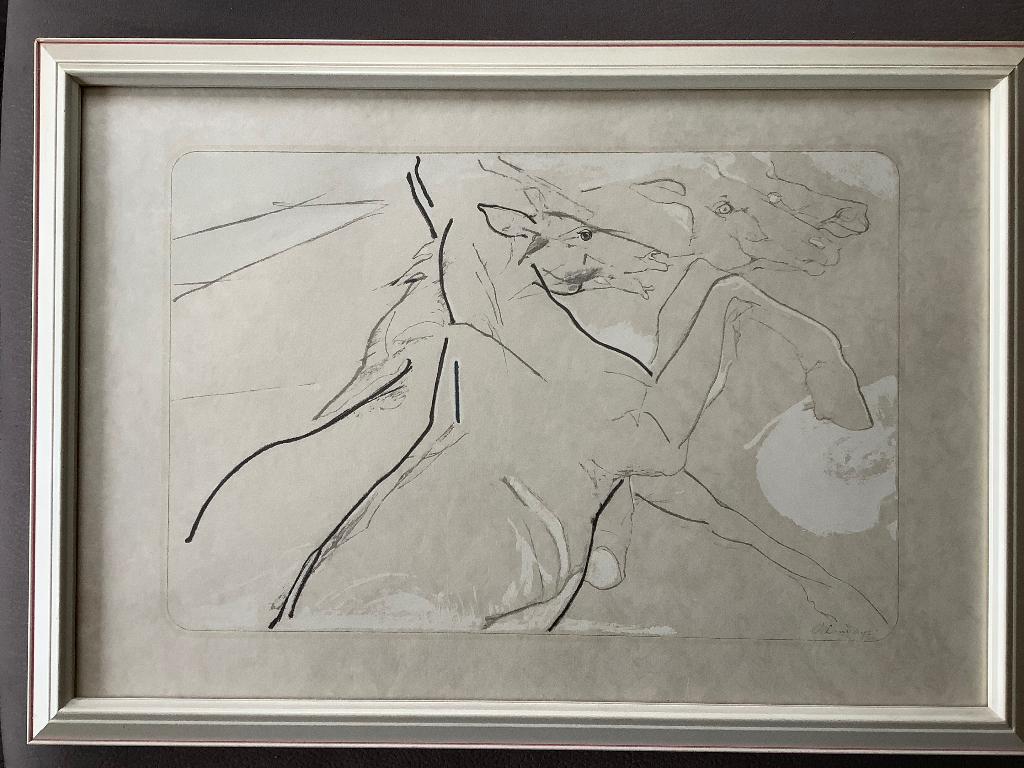 Tekening Octave Landuyt (1922-2024), Enlèvement ou Envoi