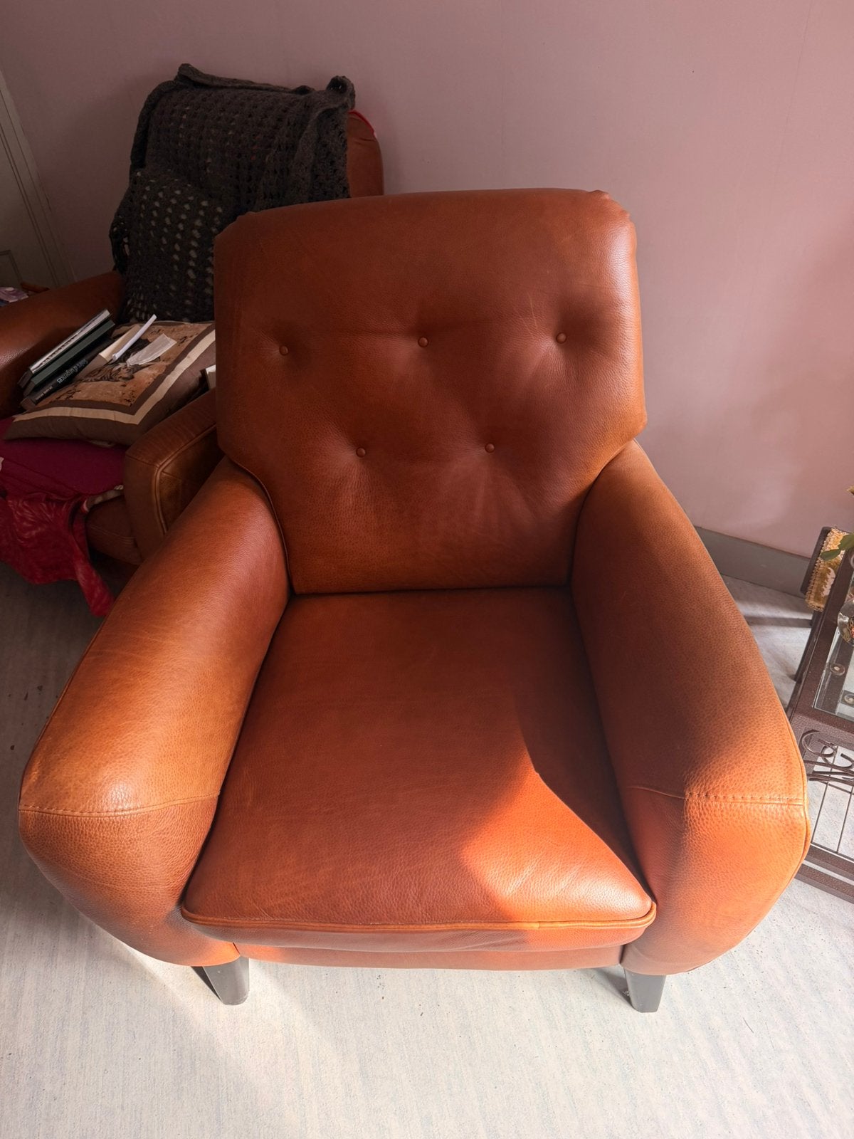 Fauteuil, Maison & Meubles, Fauteuils, Enlèvement, Comme neuf, Cuir