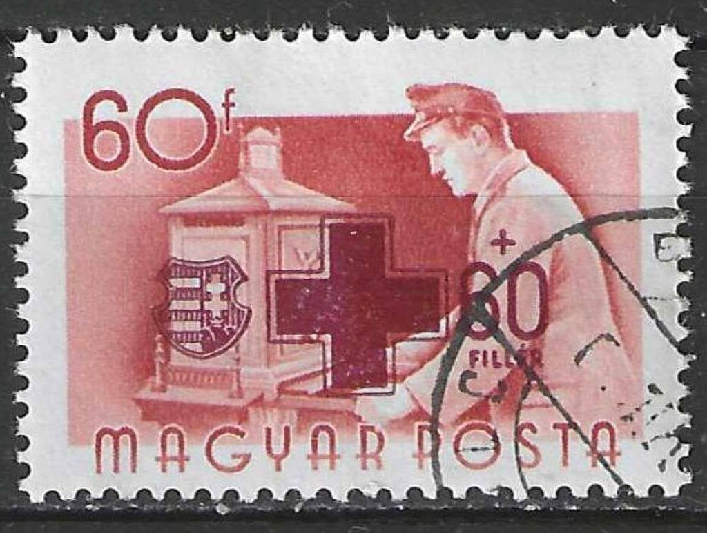 Hongrie 1957 - Yvert 1215 - Pour la Croix-Rouge (ST), Envoi, Affranchi