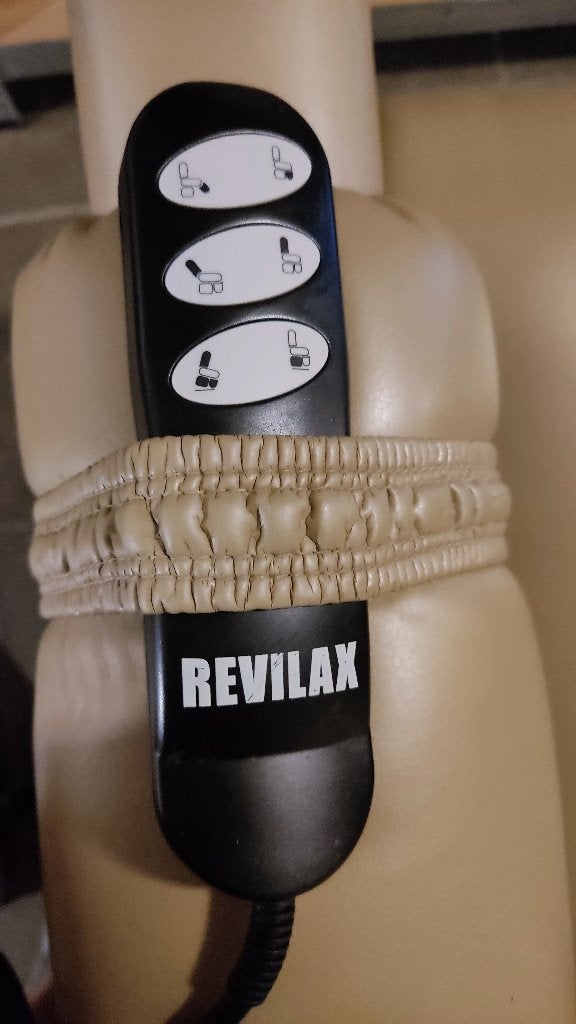 Relaxzetel Revilax, Ophalen, Minder dan 75 cm, Leer, Zo goed als nieuw