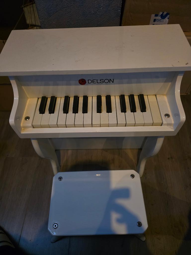 Witte kinderpiano Delson, Ophalen of Verzenden, Zo goed als nieuw