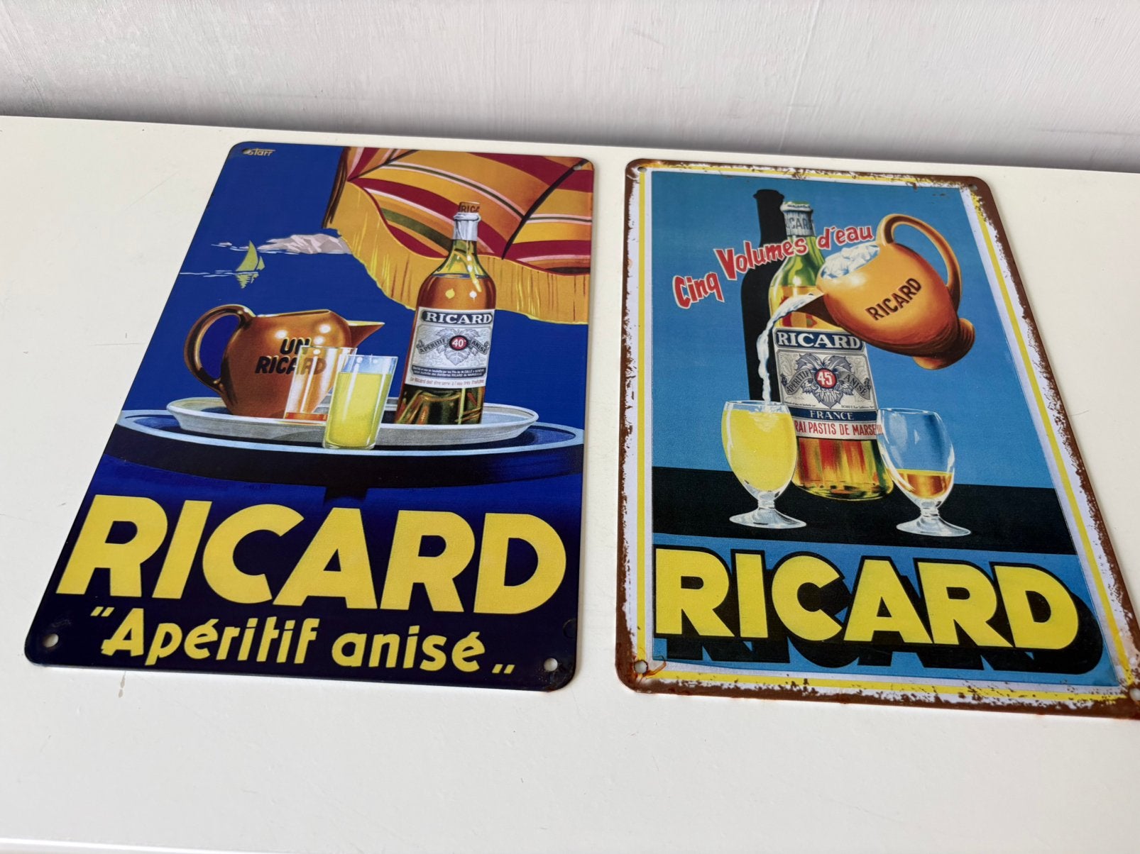 2 plaques métalliques RICARD (30/20 cm), Collections, Marques & Objets publicitaires, Enlèvement ou Envoi, Neuf