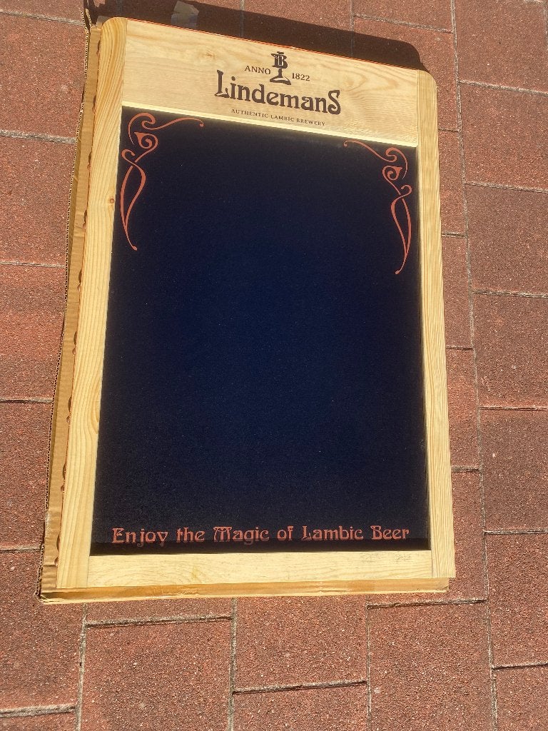 bord -stoepbord - krijtbord lindemans - NIEUW, Verzamelen, Ophalen of Verzenden, Nieuw, Reclamebord