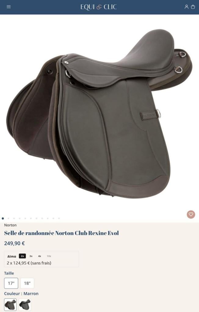 Selle rando 17' (avec ses 6 arcades), Animaux & Accessoires, Enlèvement, Neuf, Récréation