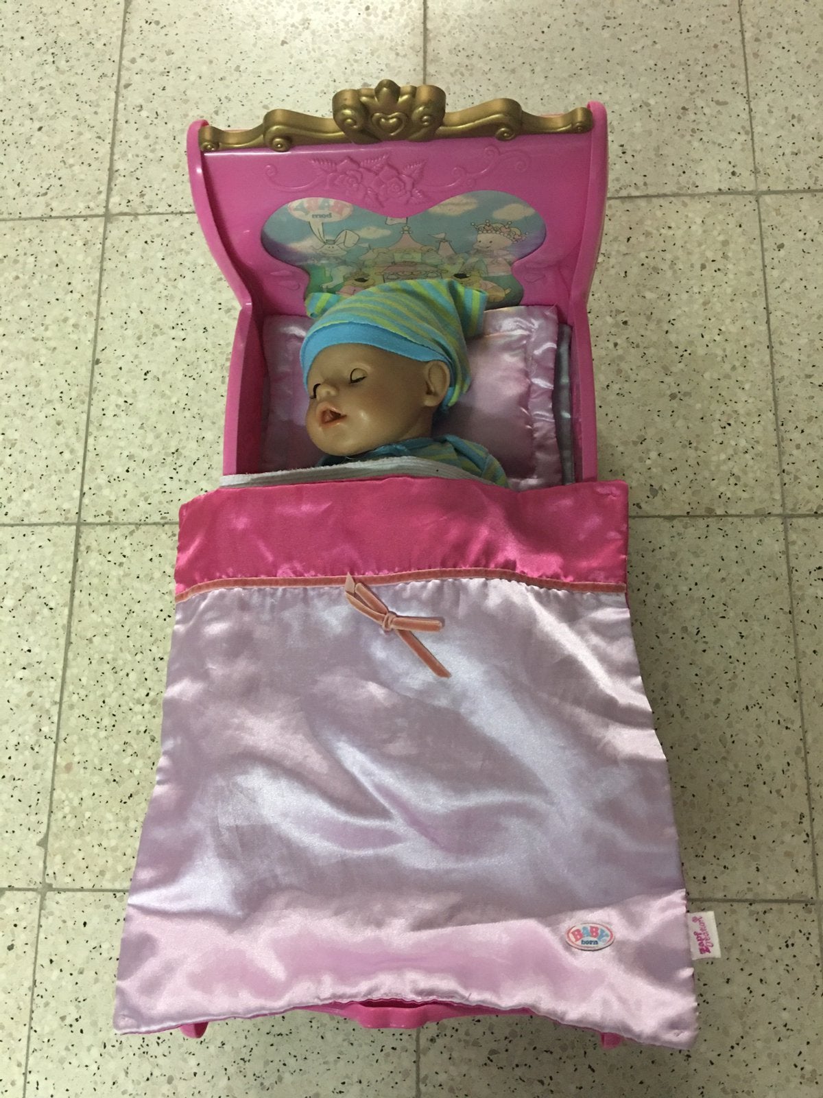 Lit pour poupée avec poupée, Enfants & Bébés, Enlèvement ou Envoi, Utilisé
