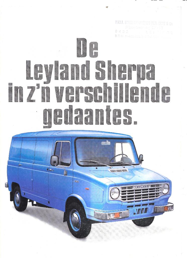 LEYLAND SHERPA,  3 folders, Boeken, Ophalen of Verzenden, Zo goed als nieuw, Overige merken