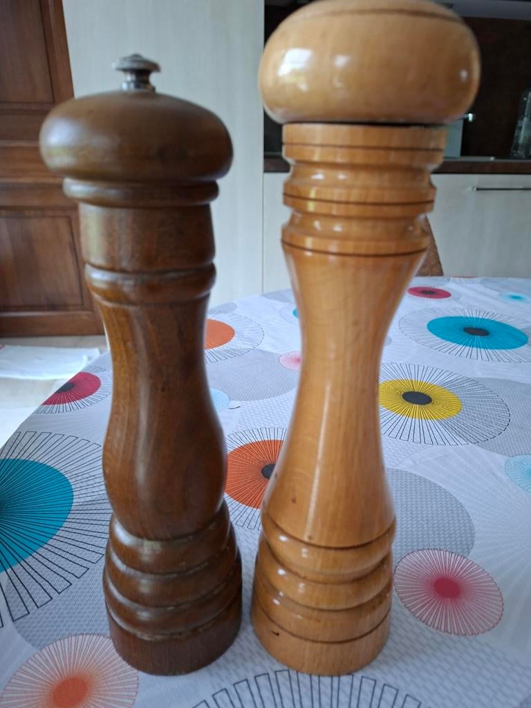 Salière et poivrier vintage, Enlèvement ou Envoi, Bois