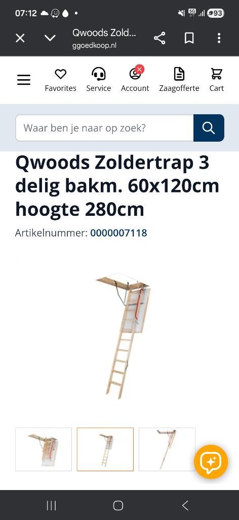 Zoldertrap, Doe-het-zelf en Bouw, Ophalen, Nieuw