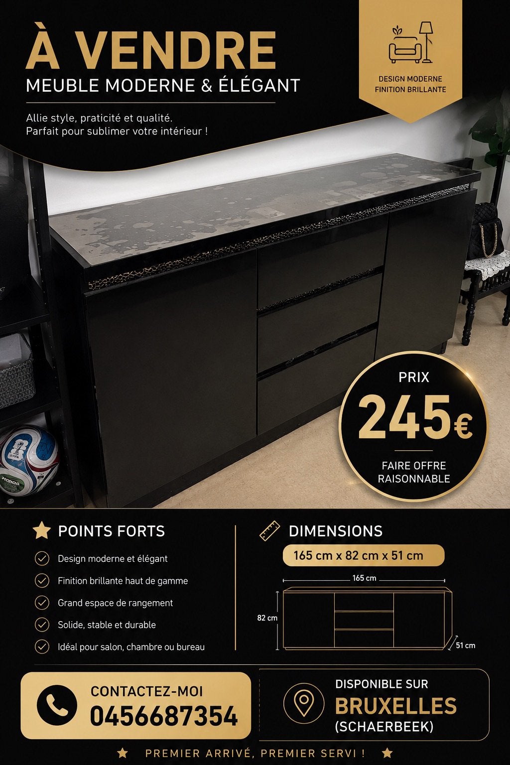 Meuble tv, Maison & Meubles, Enlèvement, Comme neuf, Moins de 50 cm, Moins de 100 cm