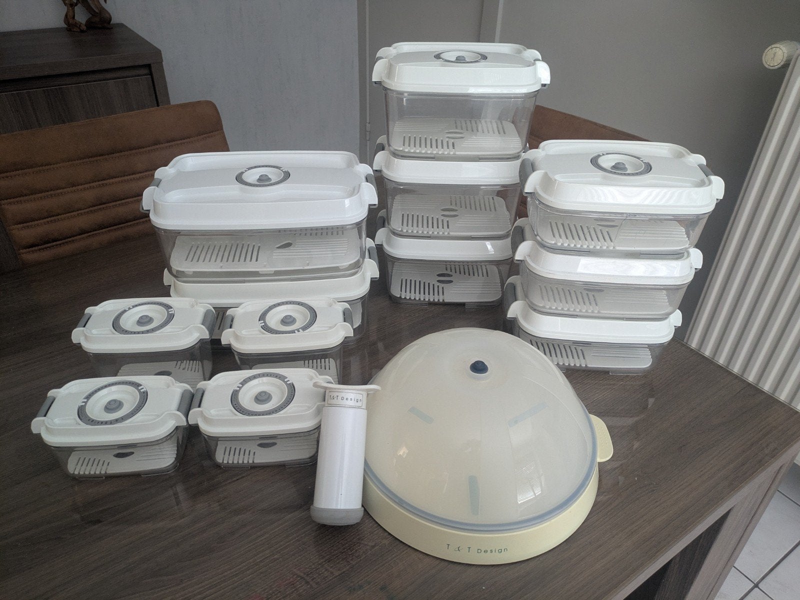 t&t design vacuüm voorraad dozen, Avec couvercle, Enlèvement, Comme neuf, Plastique