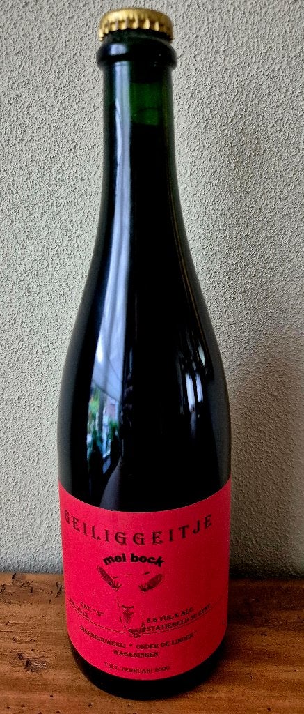 Volle Geiligeitje mei bock bier Onder de Linden Wageningen, Verzamelen, Ophalen of Verzenden, Zo goed als nieuw, Flesje(s)