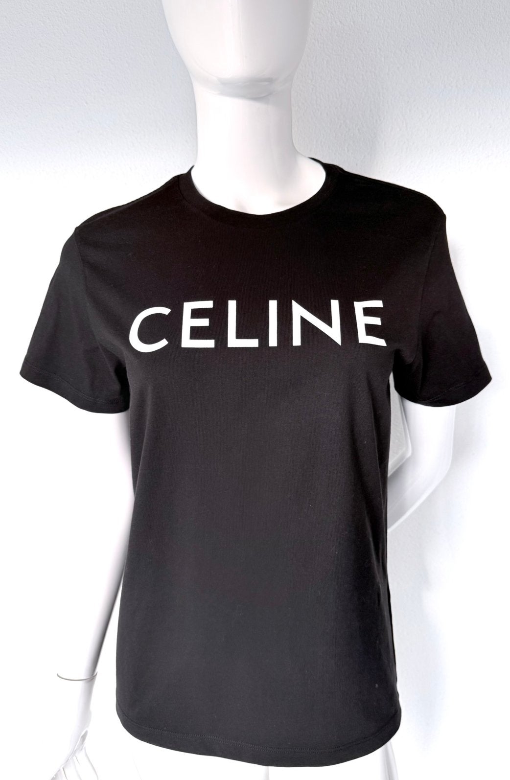 CÉLINE LOOSE FIT LOGO T-SHIRT MAAT S ( NEW €450) NIEUW💖💖, Kleding | Dames, Ophalen of Verzenden, Zo goed als nieuw, Wit