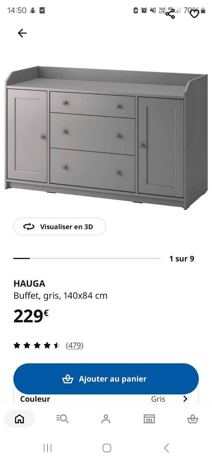 Buffet Hauga d'Ikea en parfait état., Ophalen