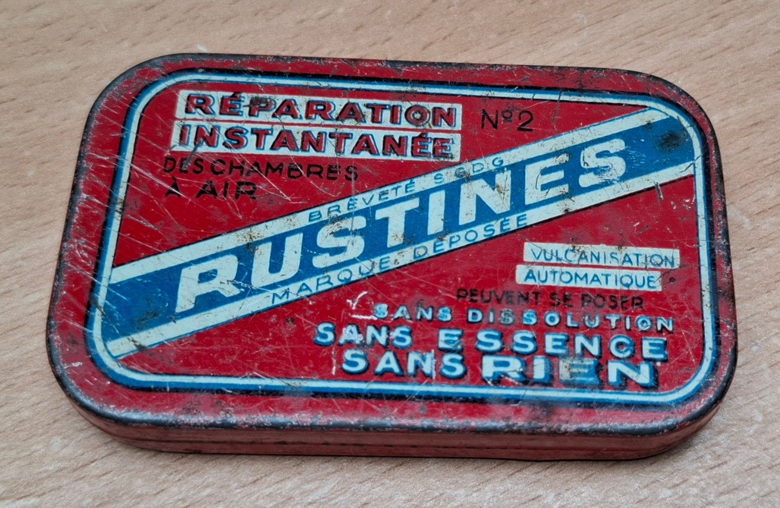 Oud blikje reparatieset voor fietsbanden etc, Ophalen of Verzenden