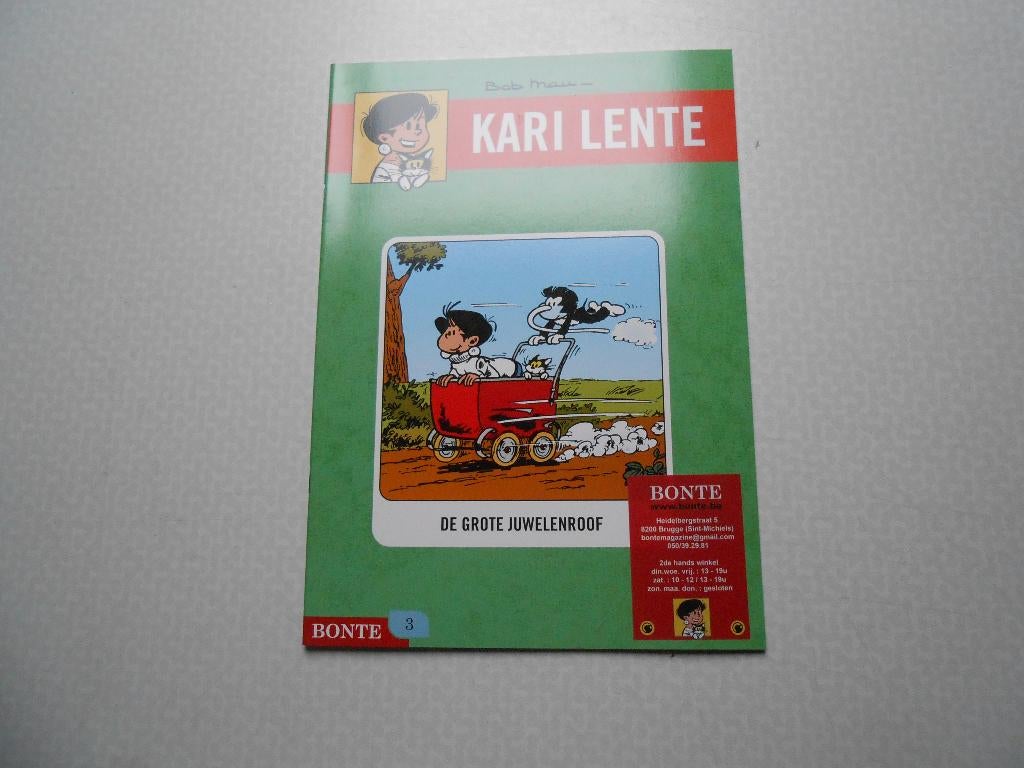 Kari Lente De grote juwelenroof 2008 1 ste druk., Bob Mau, Eén stripboek, Nieuw, Ophalen of Verzenden