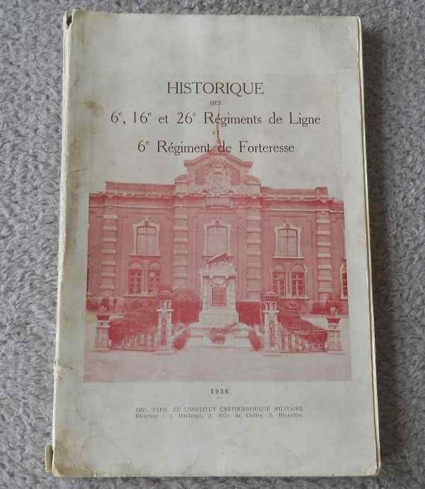 Historique des 6e, 16e et 26e de Ligne et 6e de Forteresse, Enlèvement ou Envoi, Armée de terre, Livre ou Revue