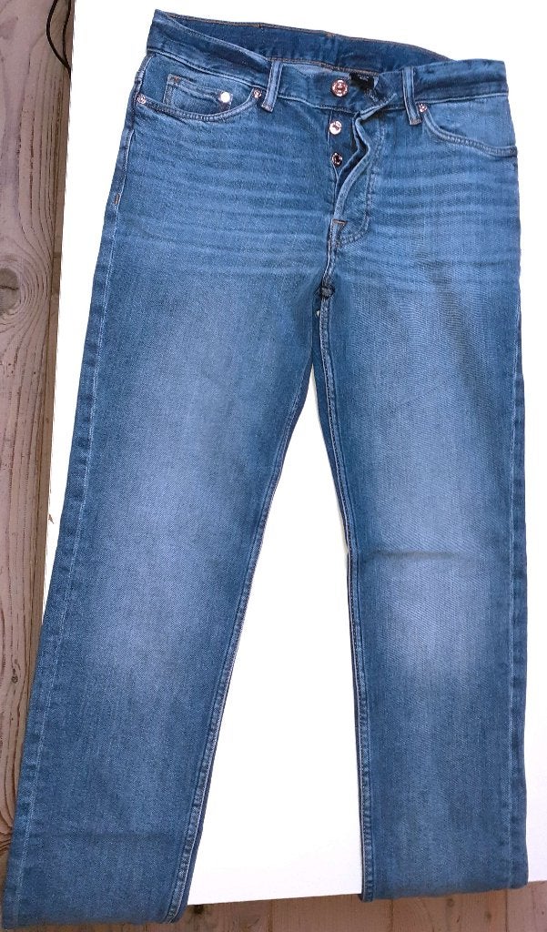 spijkerbroek heren jeans blauw 29 Slim & Denim H&M, Enlèvement ou Envoi, Neuf, Bleu, W32 (confection 46) ou plus petit
