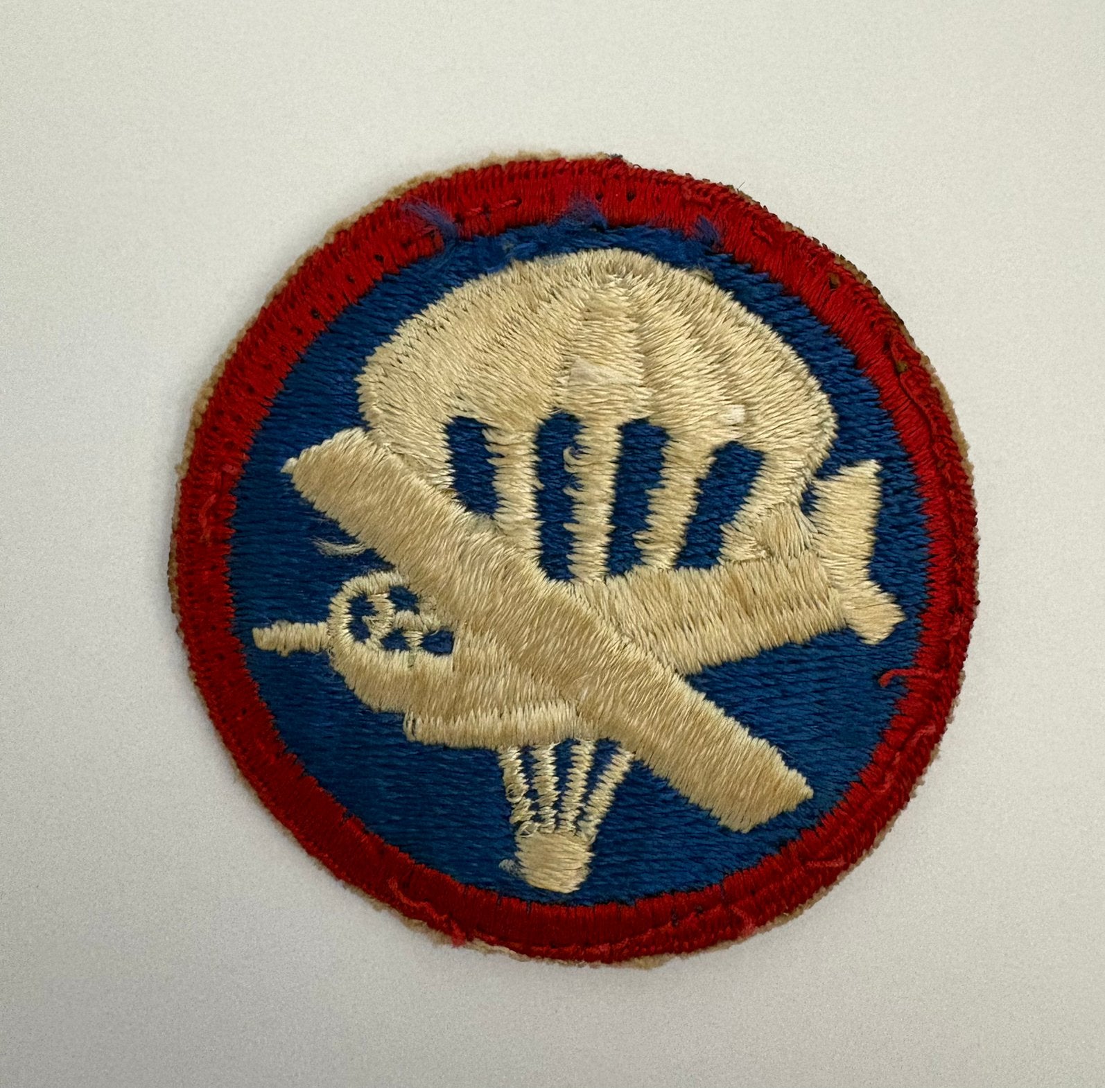 WWII US ARMY AIRBORNE OVERSEAS CAP PATCH, Collections, Enlèvement ou Envoi