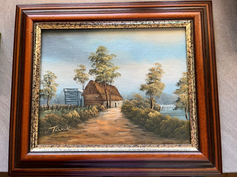 Schilderij genummerd 230340 schilder Paul, Antiquités & Art, Art | Peinture | Classique, Peinture à l'huile, Paysage, Enlèvement