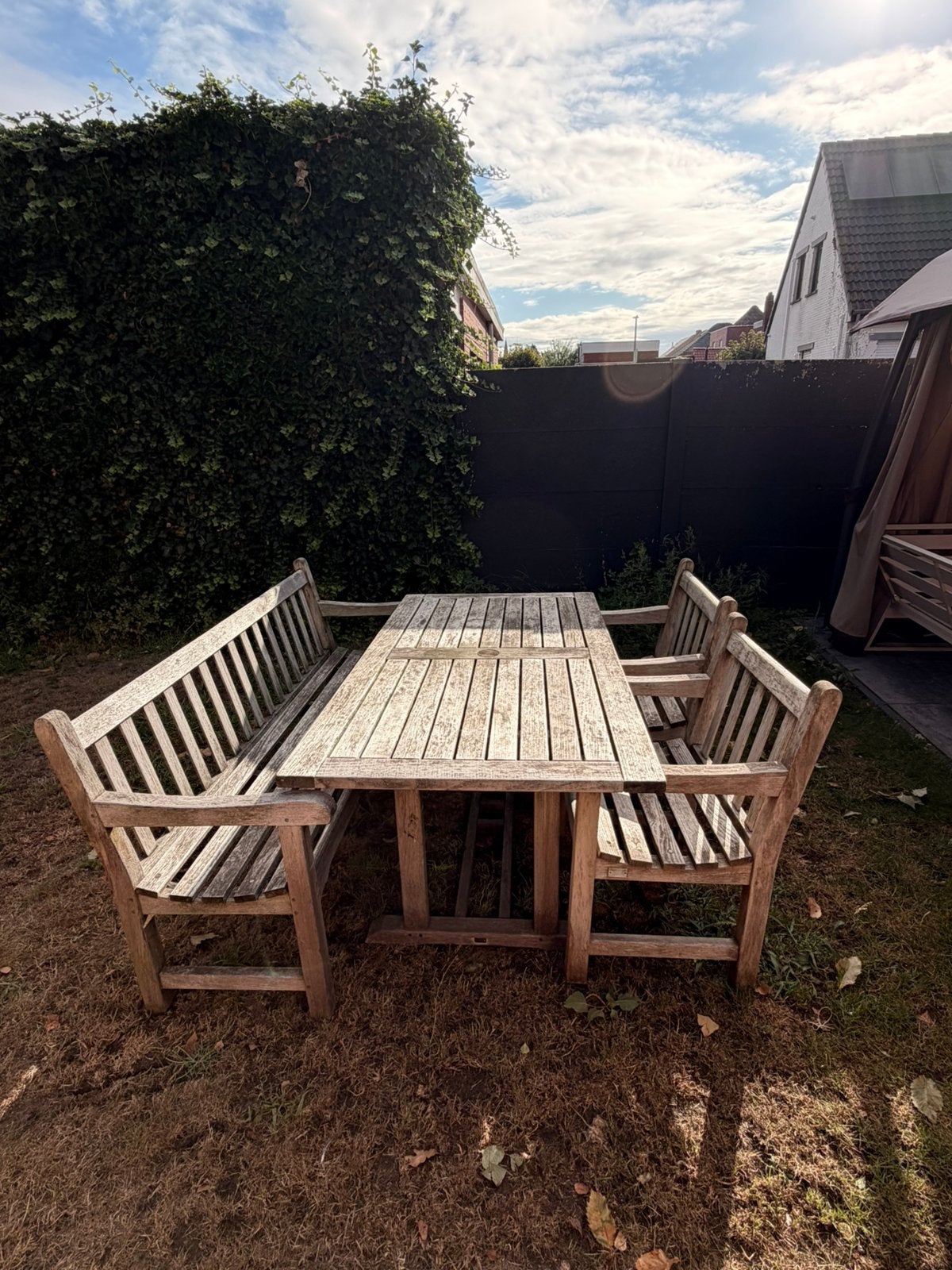 Gloster tuinset, 5 places, Salons de jardin, Utilisé, Banque