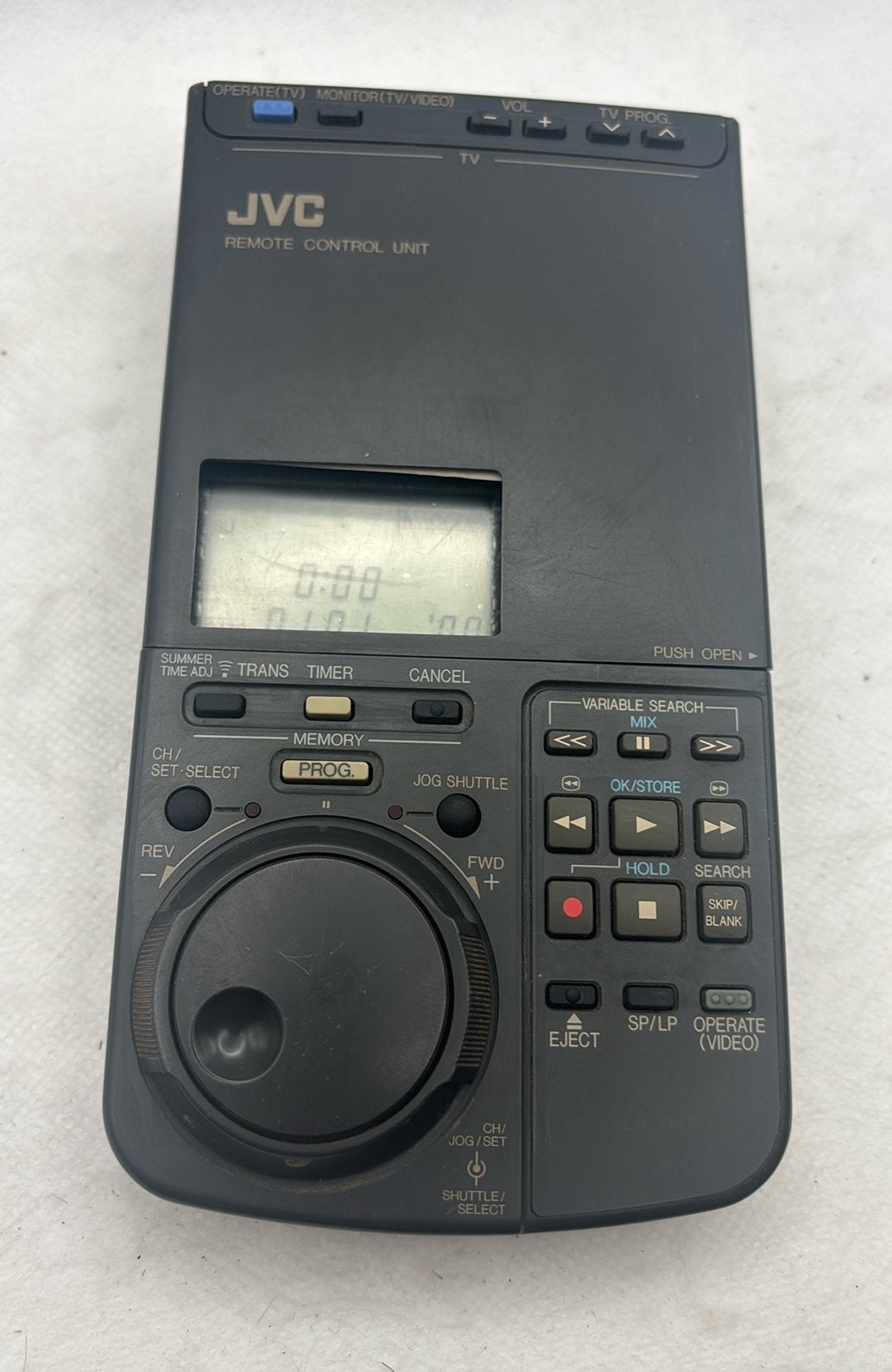 Vintage JVC LCD Programmable VCR Remote Control Jog Shuttle, Enlèvement ou Envoi, Utilisé