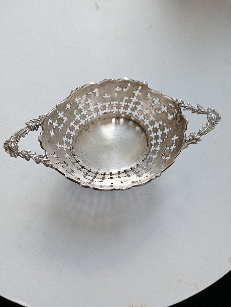 19eeuws zilveren Bon bon Schaaltje met Keuren, Antiek en Kunst, Ophalen of Verzenden, Zilver