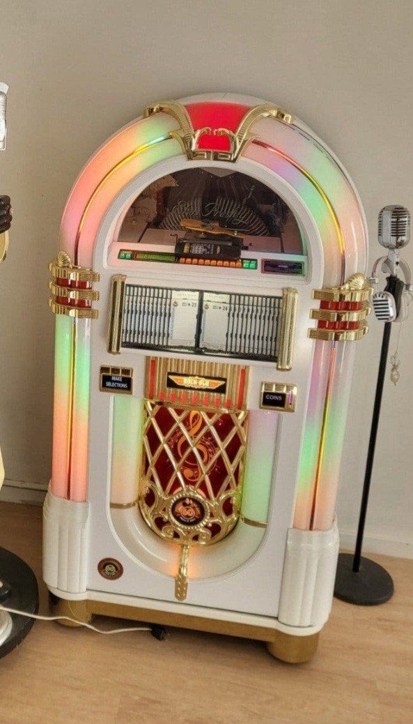 Rock ola elvis Presley wit, Verzamelen, Ophalen, Rock Ola