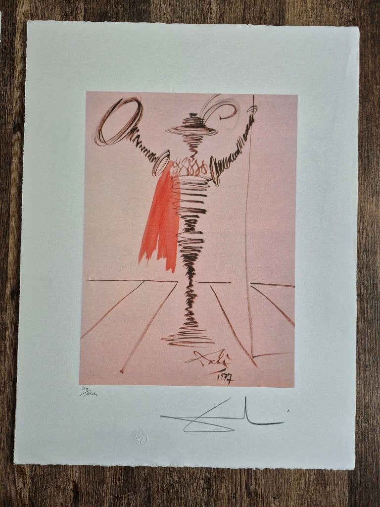 Salvador Dali Lithografie off set 50x65 cm. 65€, Antiquités & Art, Enlèvement ou Envoi, Lithographie