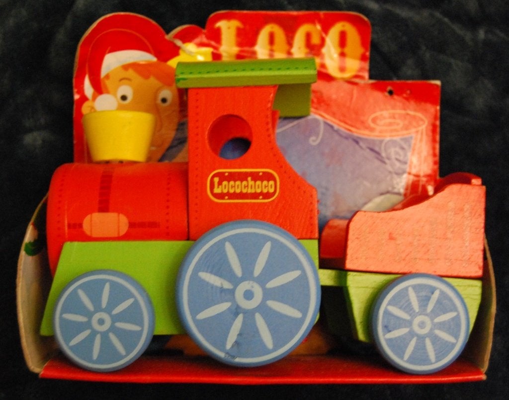 Houten trein "Locochoco / Fizzy", Enlèvement ou Envoi, Neuf, Jouet à Pousser ou Tirer