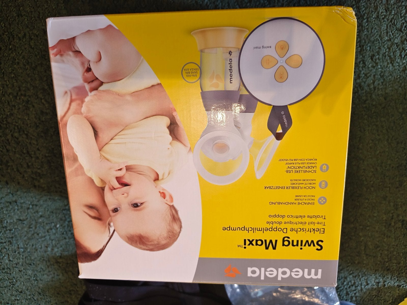 Medela maxi swing met accessories, Kinderen en Baby's, Ophalen of Verzenden, Zo goed als nieuw, Inclusief flessen, Medela