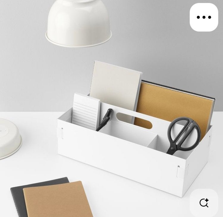 Ikea “Kvissle” metalen opbergbakje (2 te koop), Ophalen, Zo goed als nieuw, Metaal, Wit