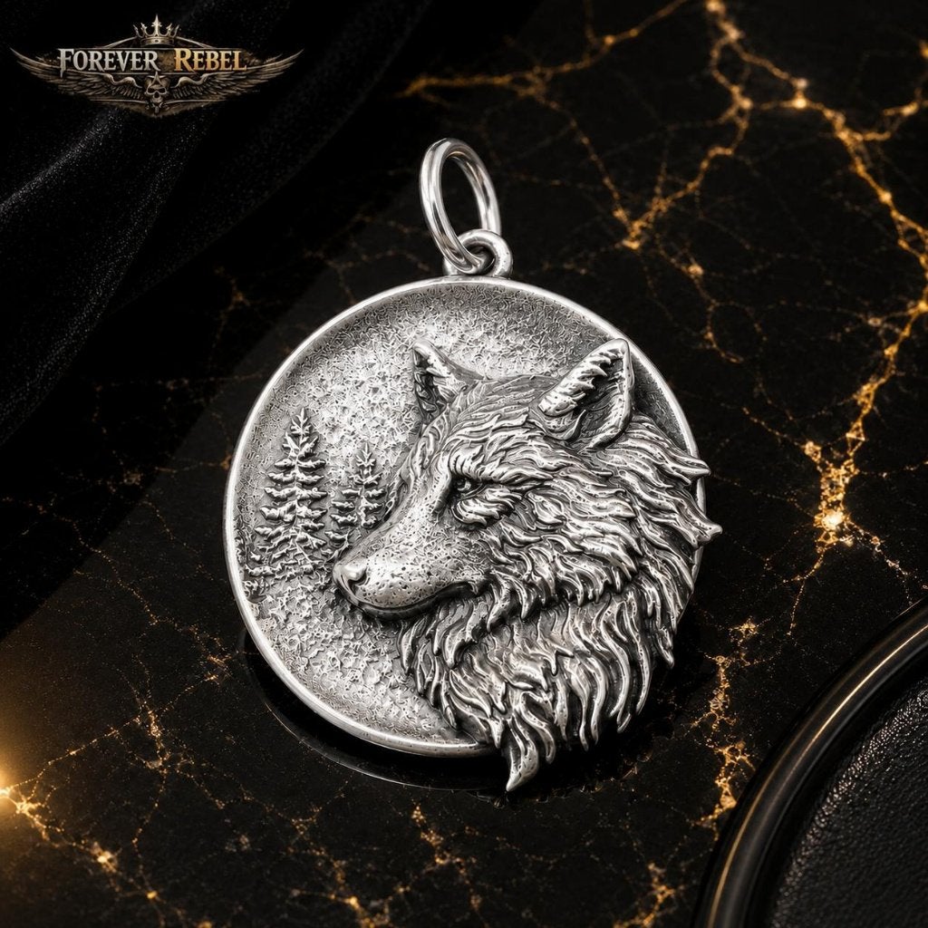 Wolfborn - 925 Zilver, Bijoux, Sacs & Beauté, Pendentifs, Neuf, Animal, Argent, Argent
