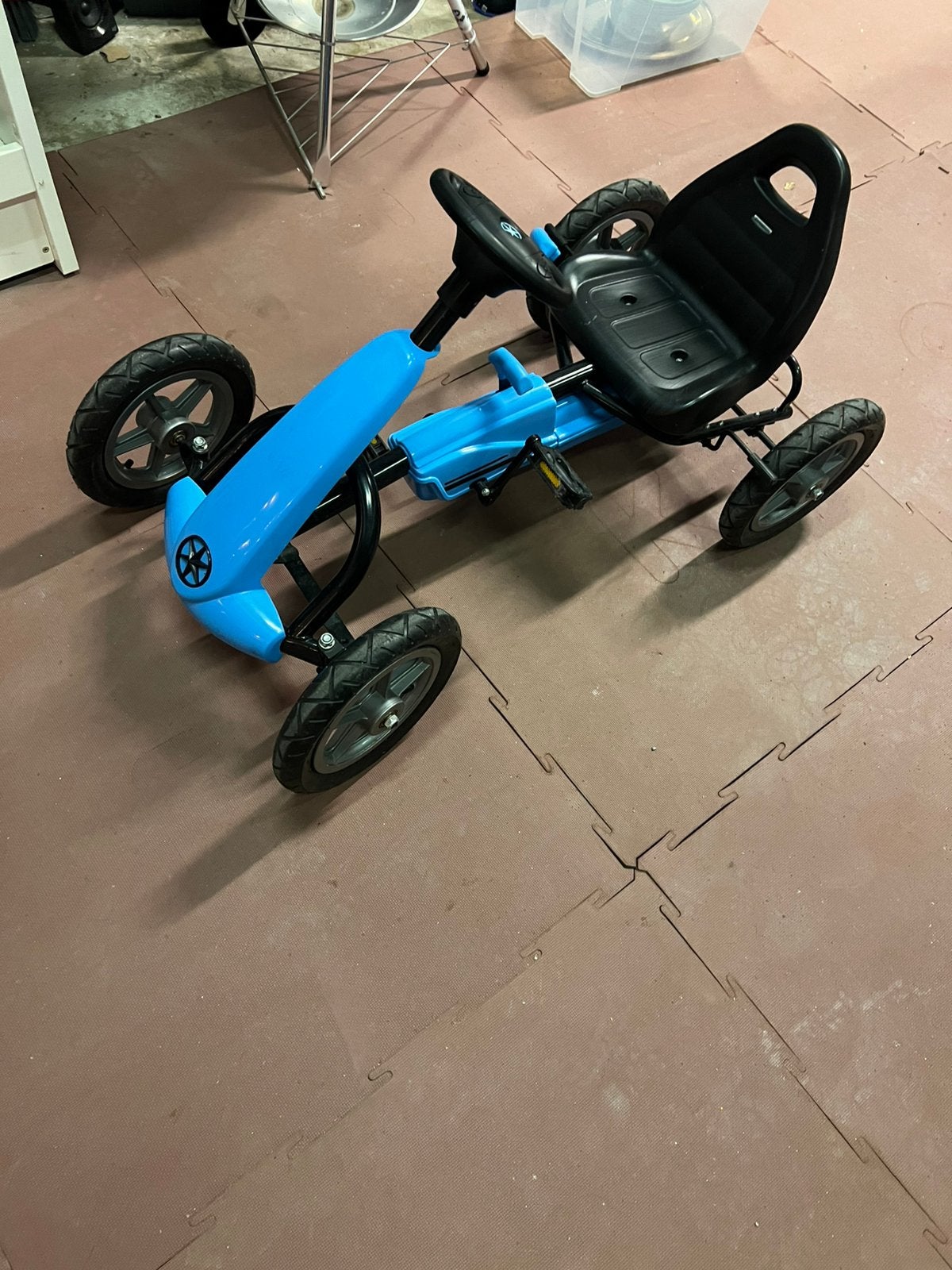 Gokart blauw in goede staat, Ophalen, Zo goed als nieuw