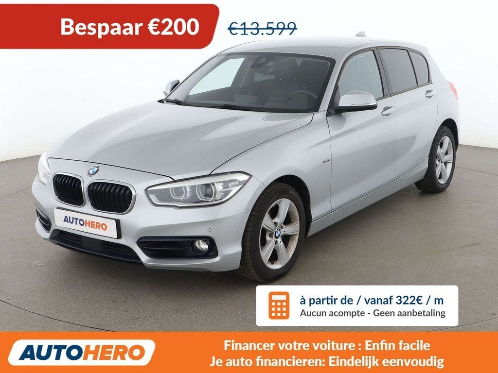 BMW 1 Serie 120 120i Sport Line (automatique), Argent ou Gris, Anti démarrage, 129 g/km, Noir