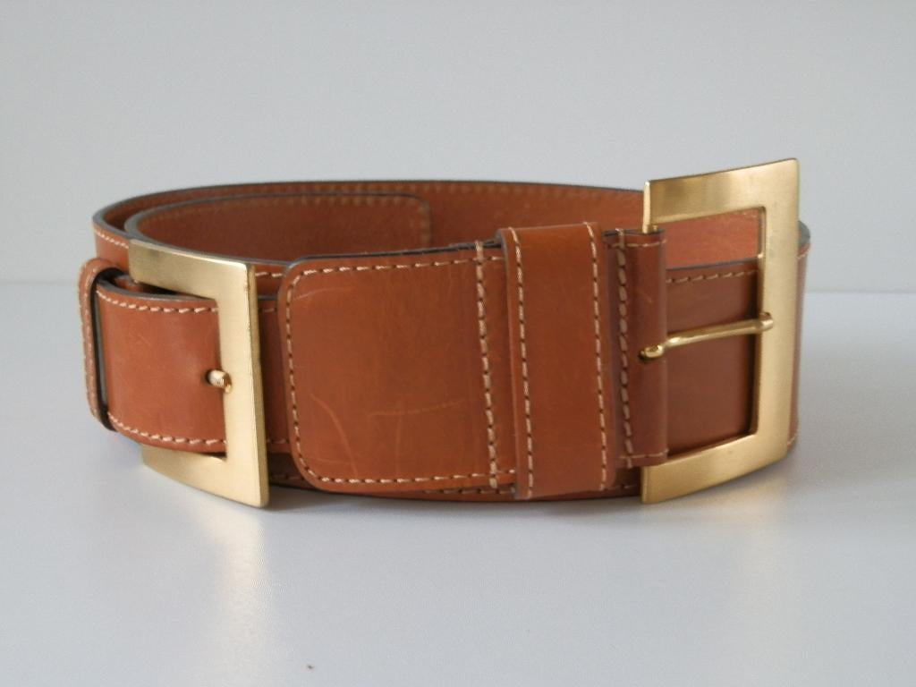MCM riem. Leer., MCM, Echt leder, 90 tot 100 cm, Tailleriem
