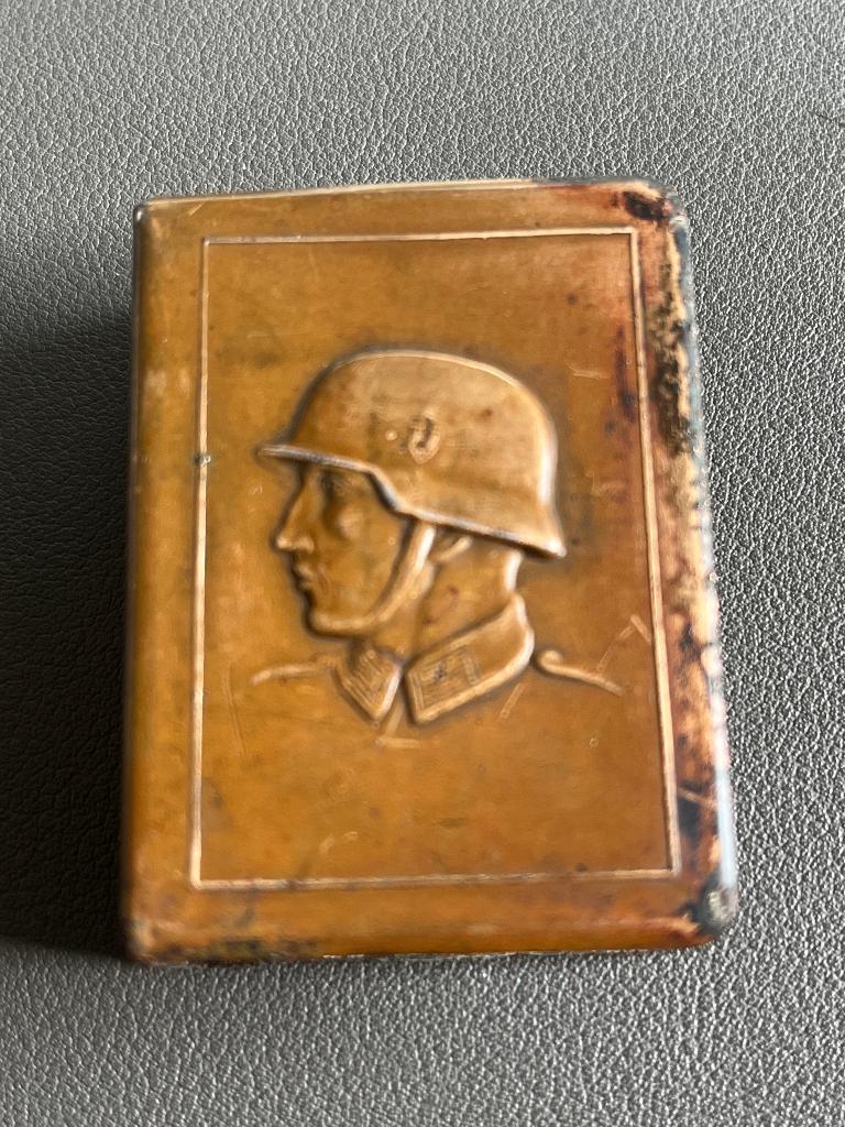 WW2 3eme Reich porte boîte allumettes en cuivre, Collections, Enlèvement ou Envoi, Armée de terre, Autres types