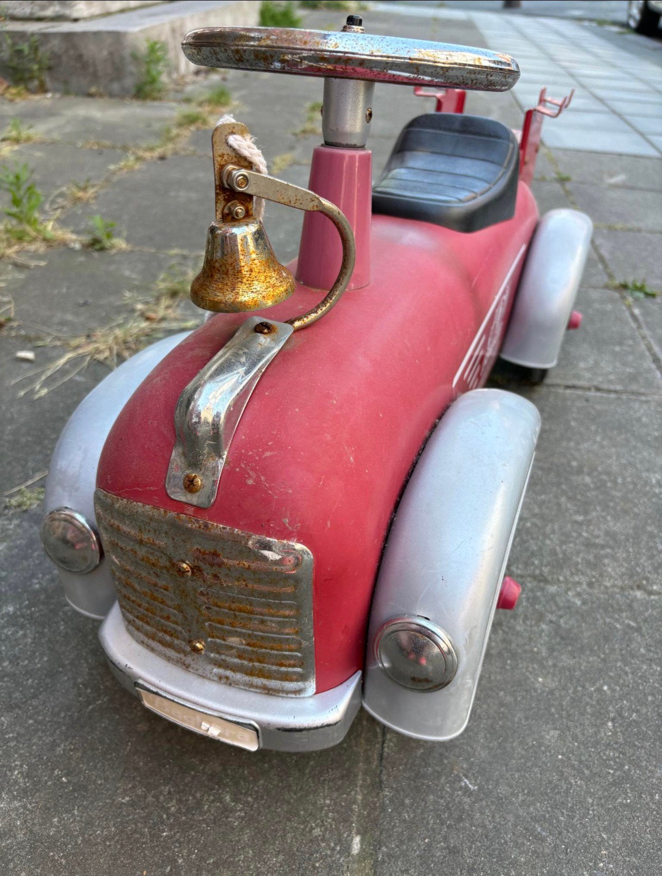 Porteur camion de pompier Baghera en métal – Avec cloche, Collections, Enlèvement, Utilisé