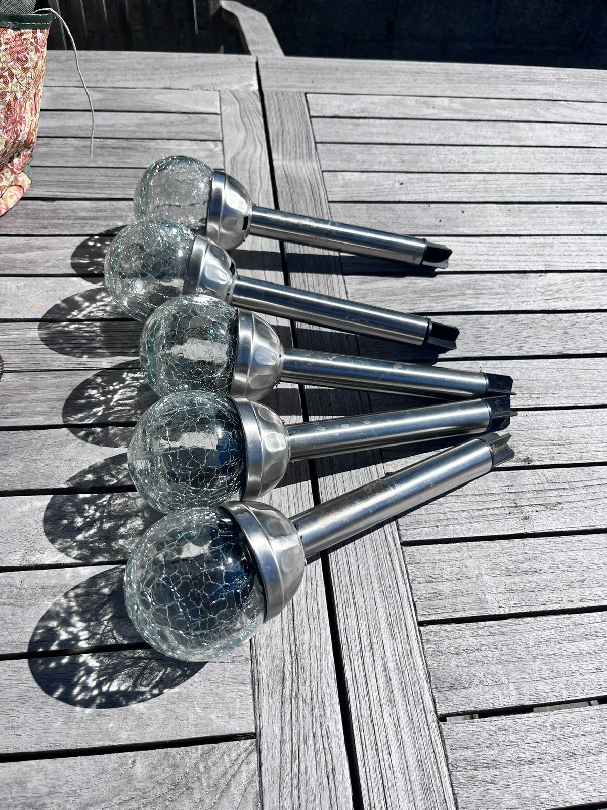 Solar tuinlampen 5 stuks, Tuin en Terras, Ophalen, Zo goed als nieuw, Zonne-energie, Led