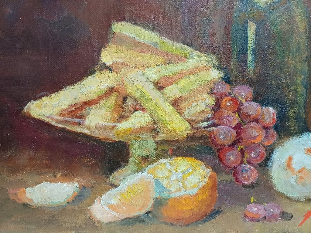 STILLEVENS M. VAN DEN BEMPT   30x40, Antiek en Kunst, Doek, Stilleven, Impressionistisch, Ophalen of Verzenden