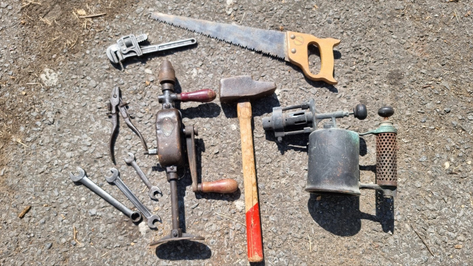 lot antiek/vintage gereedschap, Antiek en Kunst, Ophalen of Verzenden