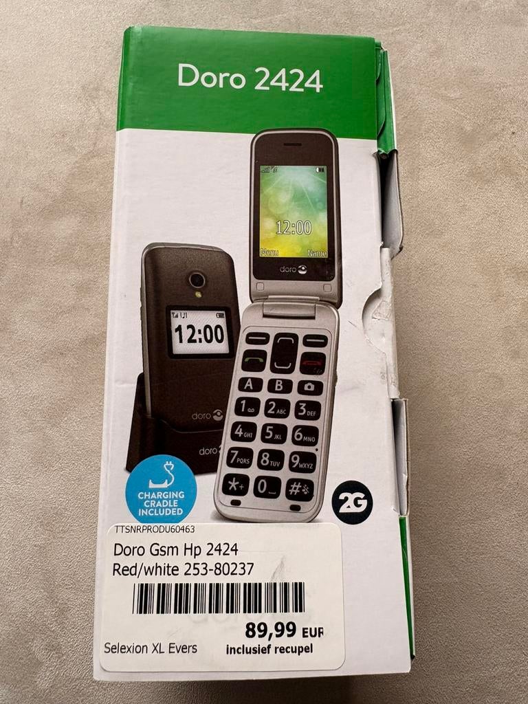 NIEUW! Doro 2424 mobiele senioren telefoon met SOS knop, Telecommunicatie, Mobiele telefoons | Overige merken, Nieuw, Zonder abonnement