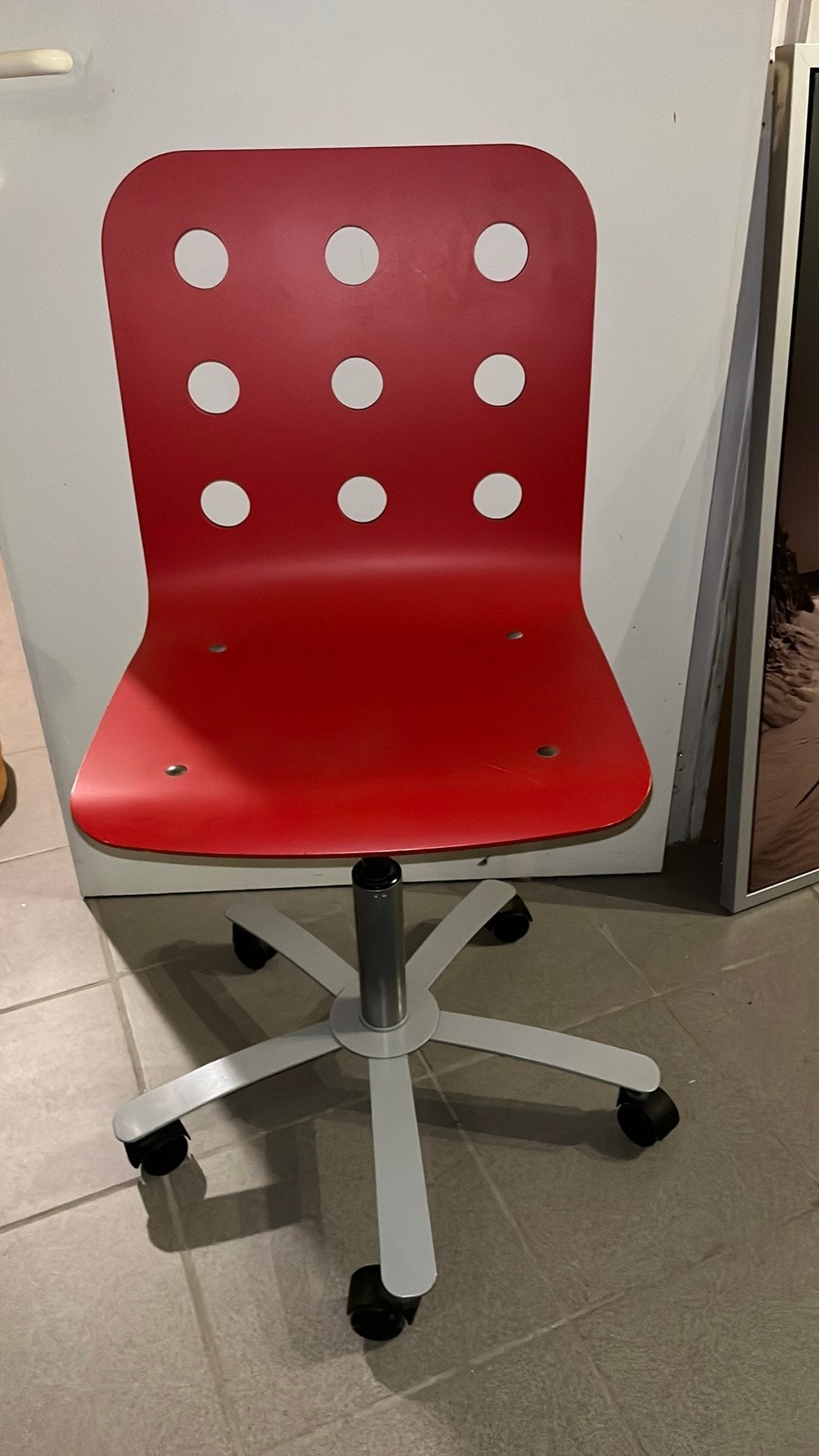 Bureaustoel, Huis en Inrichting, Ophalen, Gebruikt, Rood, Bureaustoel