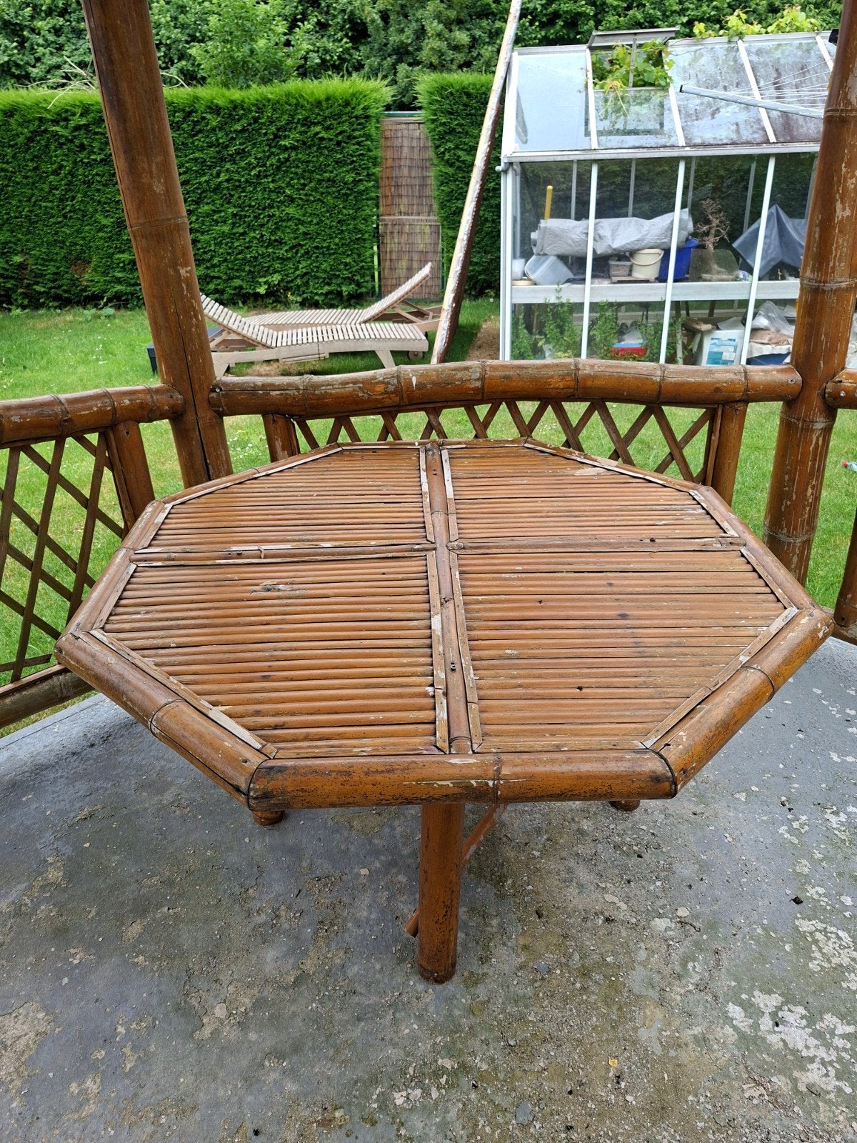 salon de jardin en bambou, Enlèvement, Utilisé