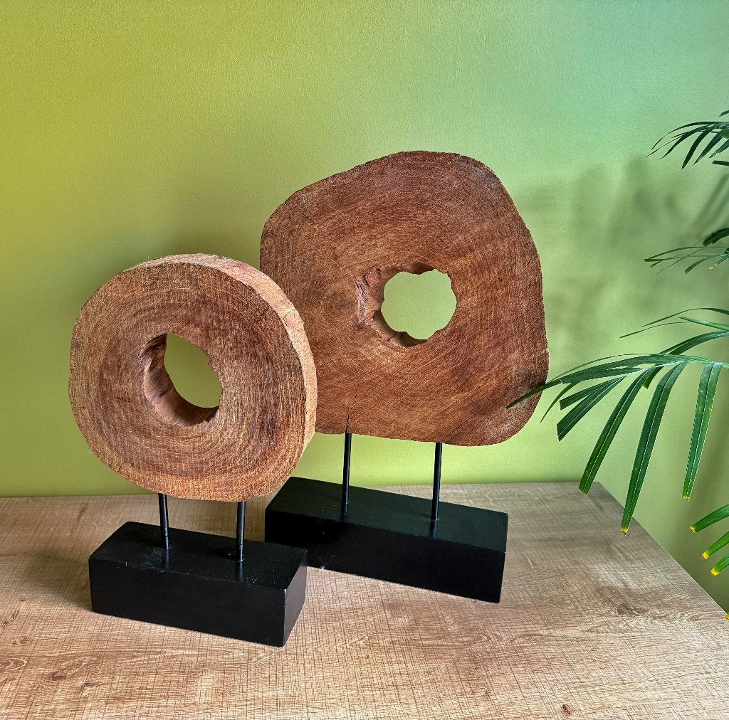 Moderne boomschijven op sokkel, Ophalen, Overige onderwerpen, 20 - 50 cm, Op sokkel